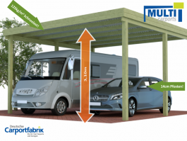 XXXL Wohnmobil Doppel Carport 6,8m x 14,7m x 3,8m sehr stabile mobile