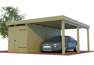 Konfigurator Multi Einzelcarport mit seitlichem Abstellraum