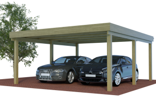 Konfigurator Multi Doppel Flachdachcarports