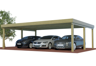 Konfigurator Multi Dreier Flachdachcarports