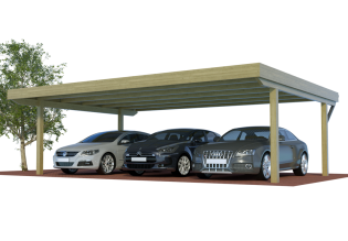 Konfigurator Quadro Dreier Flachdachcarport