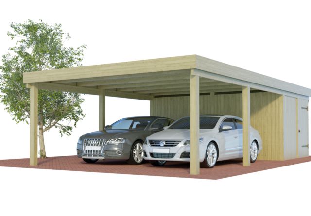 Konfigurator Doppelcarports mit Abstellraum