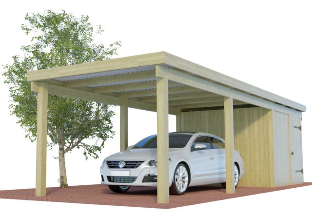 Konfigurator Einzelcarports mit Abstellraum