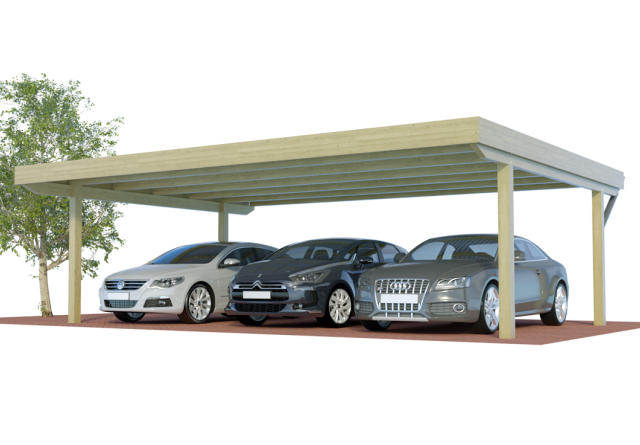 Konfigurator Quadro Dreier Flachdachcarport