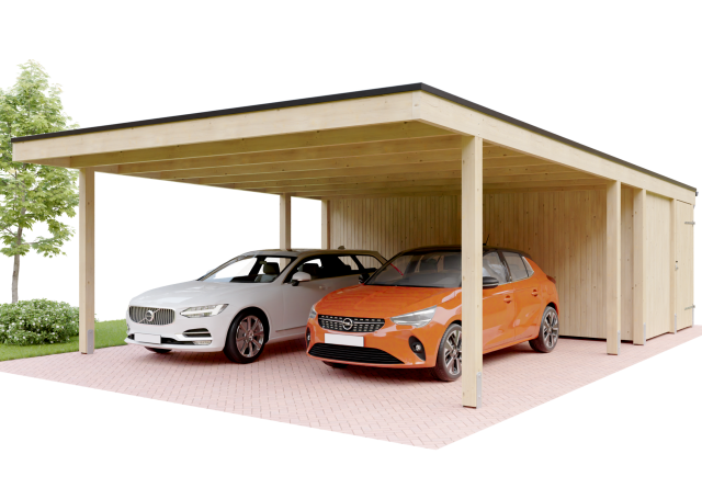 Konfigurator Starport® BSHDoppelcarport mit Abstellraum