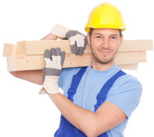 Technische Informationen Arbeiter will Carport bauen